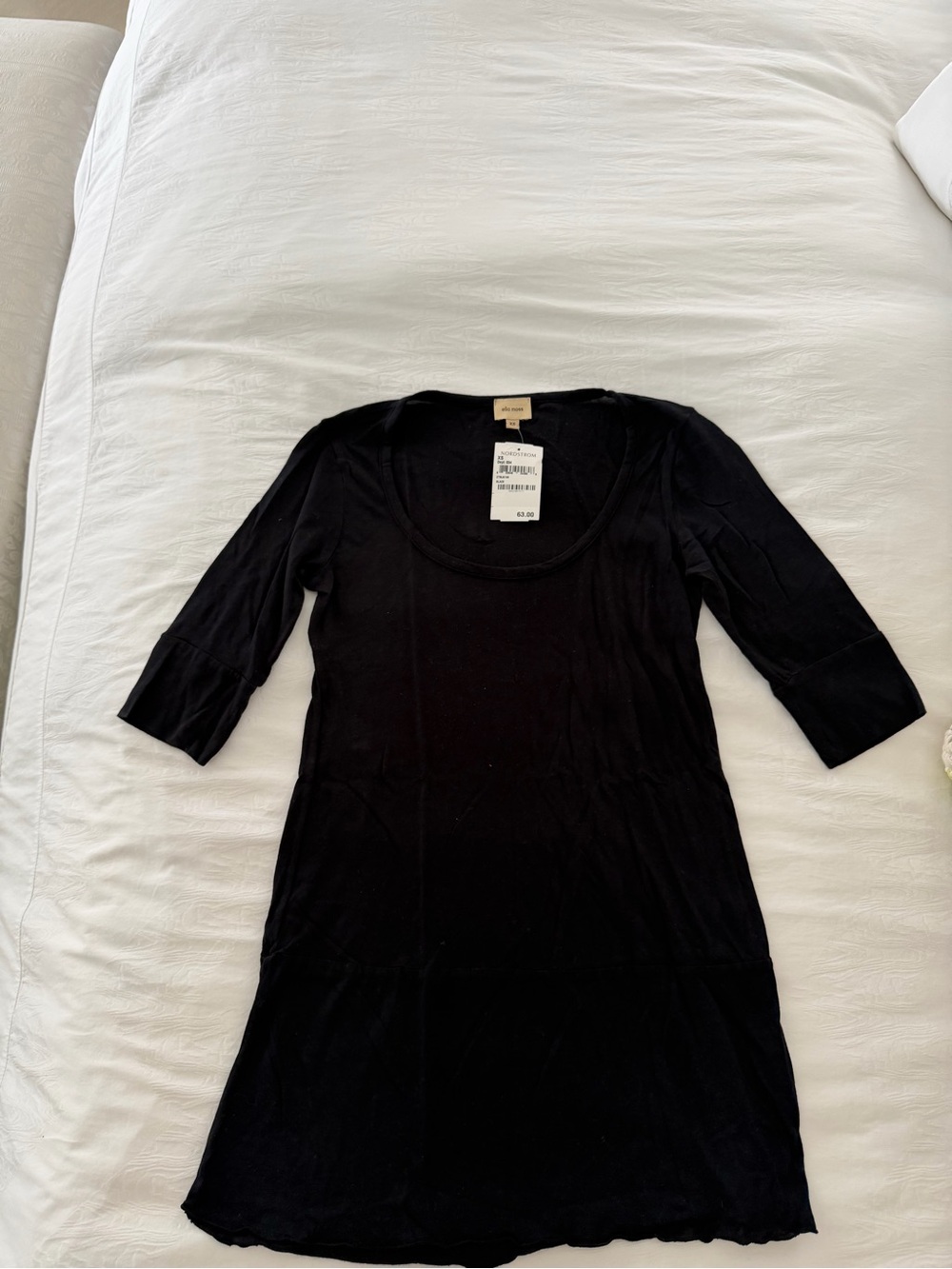 Ella Moss Black Scoop Neck Tee